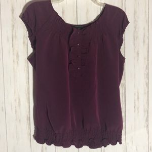 ❤️Banana Republic purple blouse size Medium